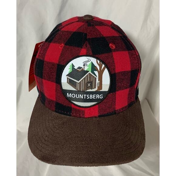 MOUNTSBERG Buffalo Plaid w suede Hat Pukka® Cap Snapback Conservation Halton NWT - Picture 1 of 12